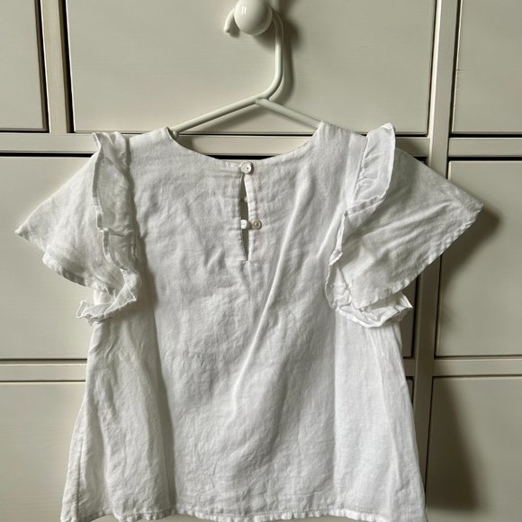 Zara White Blouse with Embroidery | 3-4Y - Picture 6 of 6